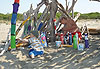 Strandkunst, Beachart, Beach Art, Treibholz, Workshop, Mittelmeer, Toskana