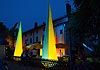 lichtaktion, lightshow, lichtspektakel, sommerfest, illumination, lichterfest, licht, beleuchtung, stimmungsvoll, leuchtstoffröhren, lichtstäbe, lichtkegel, lichtsäule, pylone, aircone, aufblasobjekte, lichtobjekte, lichtpyramiden, licht, kunst, lichtkunst, gebäudebeleuchtung, stimmungslicht, partylicht, Biergarten Parsdorf